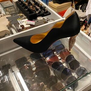 Christian Louboutin Lipstrass crêpe crystal-embellished pumps